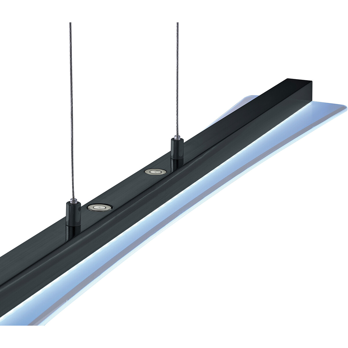 Suspension LED - Luminaire Suspendu - Trion Sena - 18W - Couleur de lumière ajustable - Rectangle - Mat Noir - Aluminium