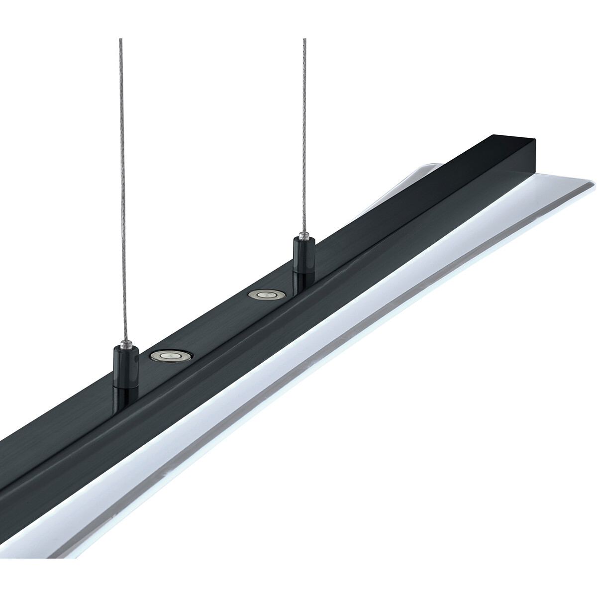 Suspension LED - Luminaire Suspendu - Trion Sena - 18W - Couleur de lumière ajustable - Rectangle - Mat Noir - Aluminium