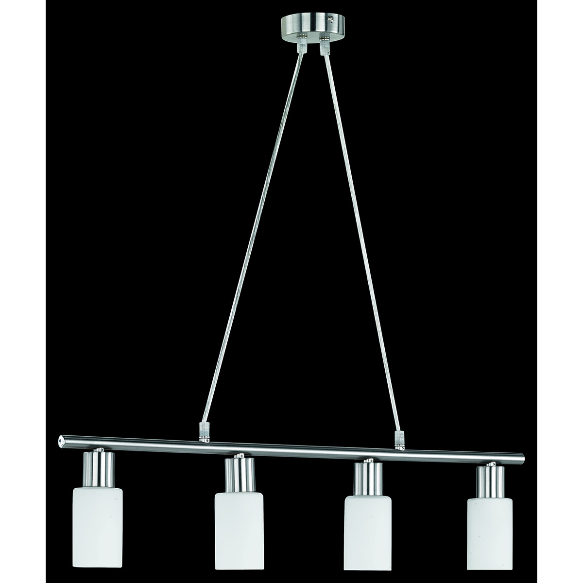 Suspension LED - Luminaire Suspendu - Trion Smast - Douille E14 - Rectangle - Mat Nickel - Aluminium