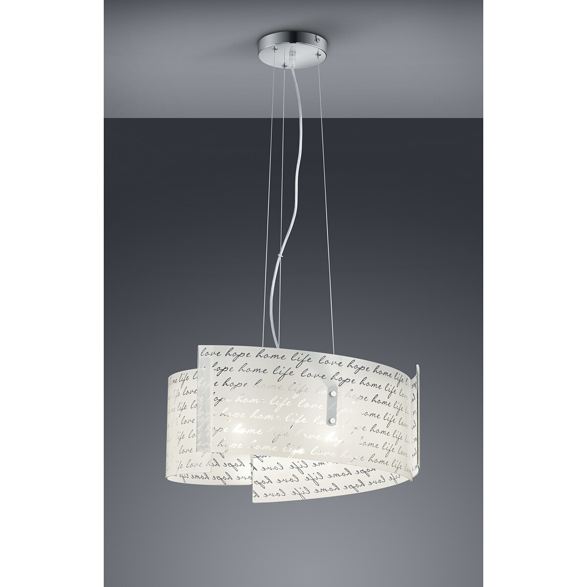 Suspension LED - Luminaire Suspendu - Trion Sonu - Douille E27 - 3-lumières - Rond - Mat Blanc - Aluminium