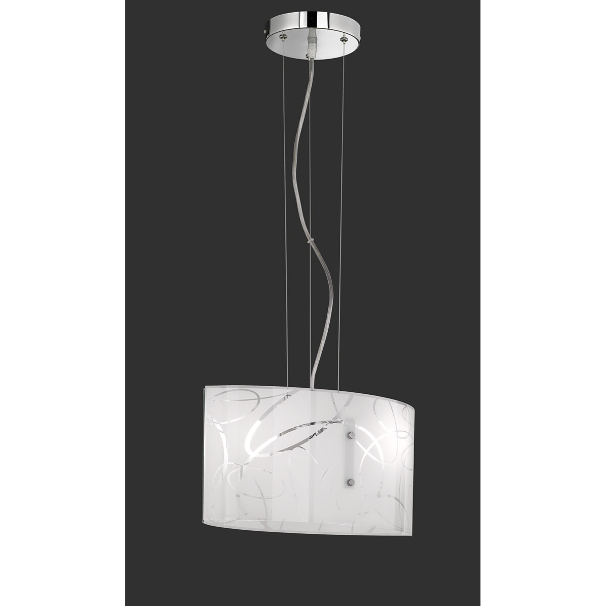 Suspension LED - Luminaire Suspendu - Trion Spirilo - Douille E27 - Rectangle - Mat Blanc - Aluminium