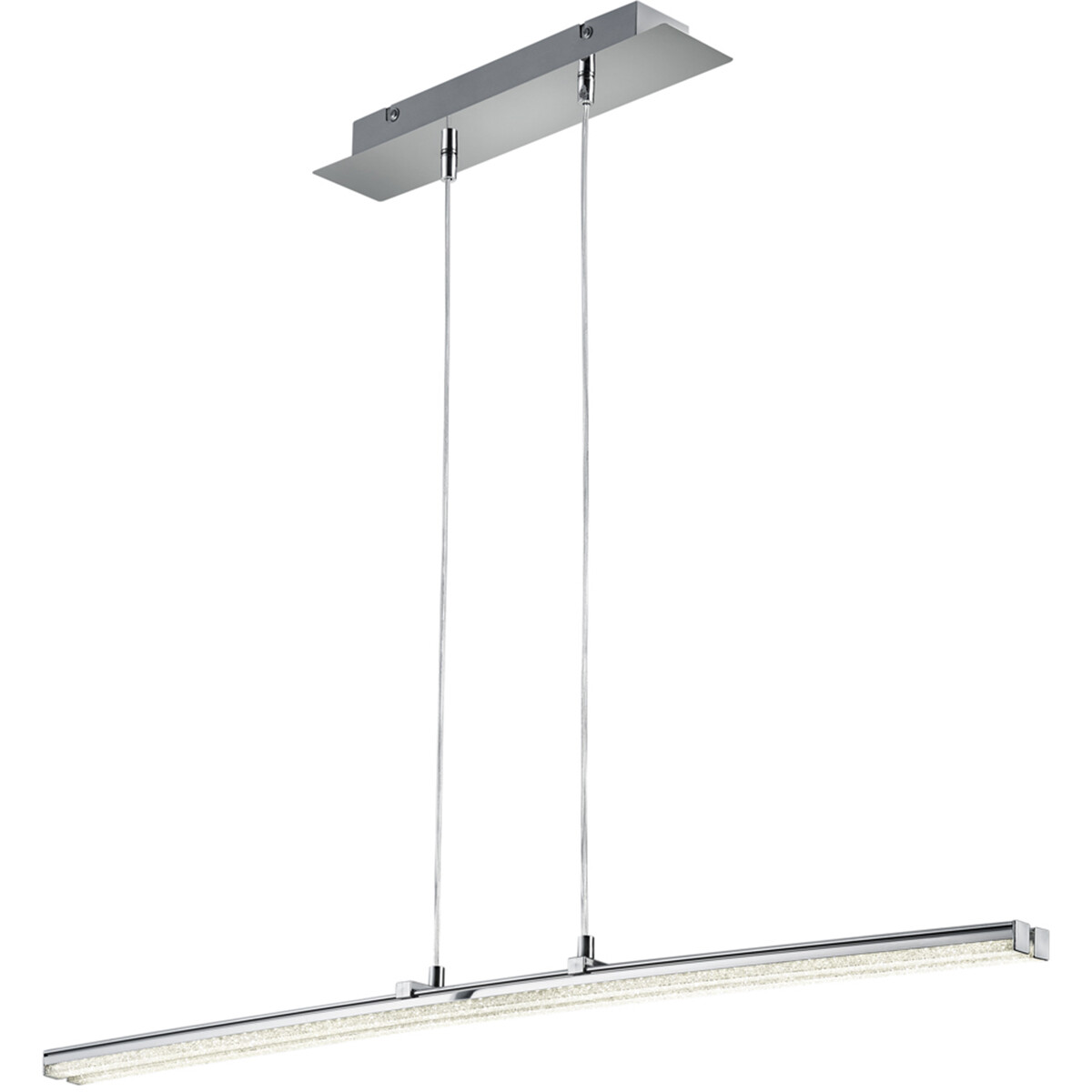 Suspension LED - Luminaire Suspendu - Trion Stilo - 16W - Blanc Neutre 4000K - Rectangle - Mat Chrome - Aluminium