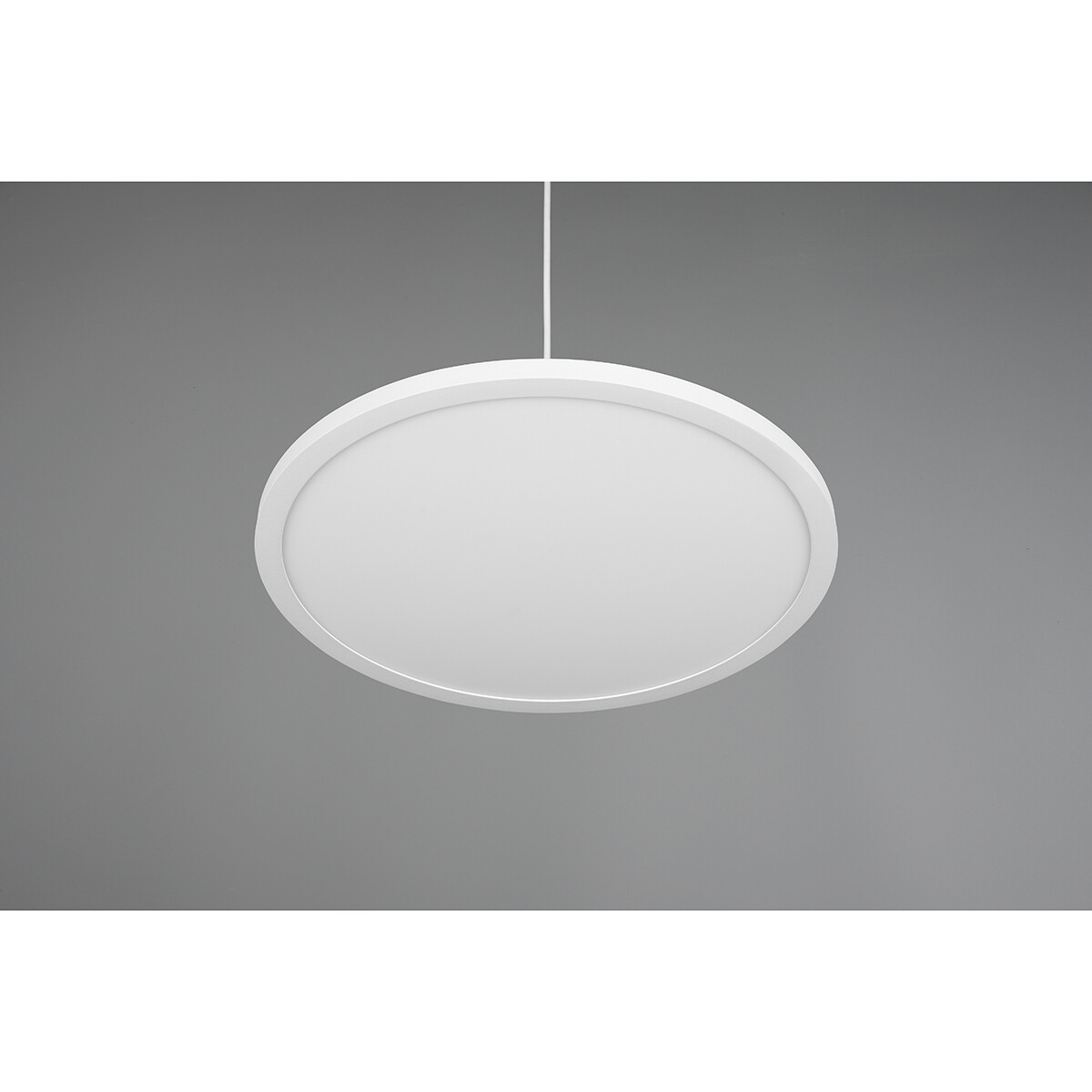 Suspension LED - Luminaire Suspendu - Trion Trula - 29W - Blanc Neutre 4000K - Dimmable - Rond - Mat Blanc - Aluminium