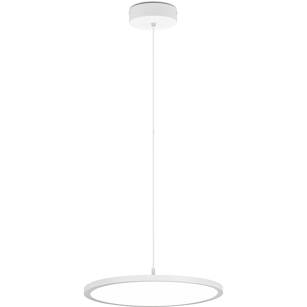 Suspension LED - Luminaire Suspendu - Trion Trula - 29W - Blanc Neutre 4000K - Dimmable - Rond - Mat Blanc - Aluminium