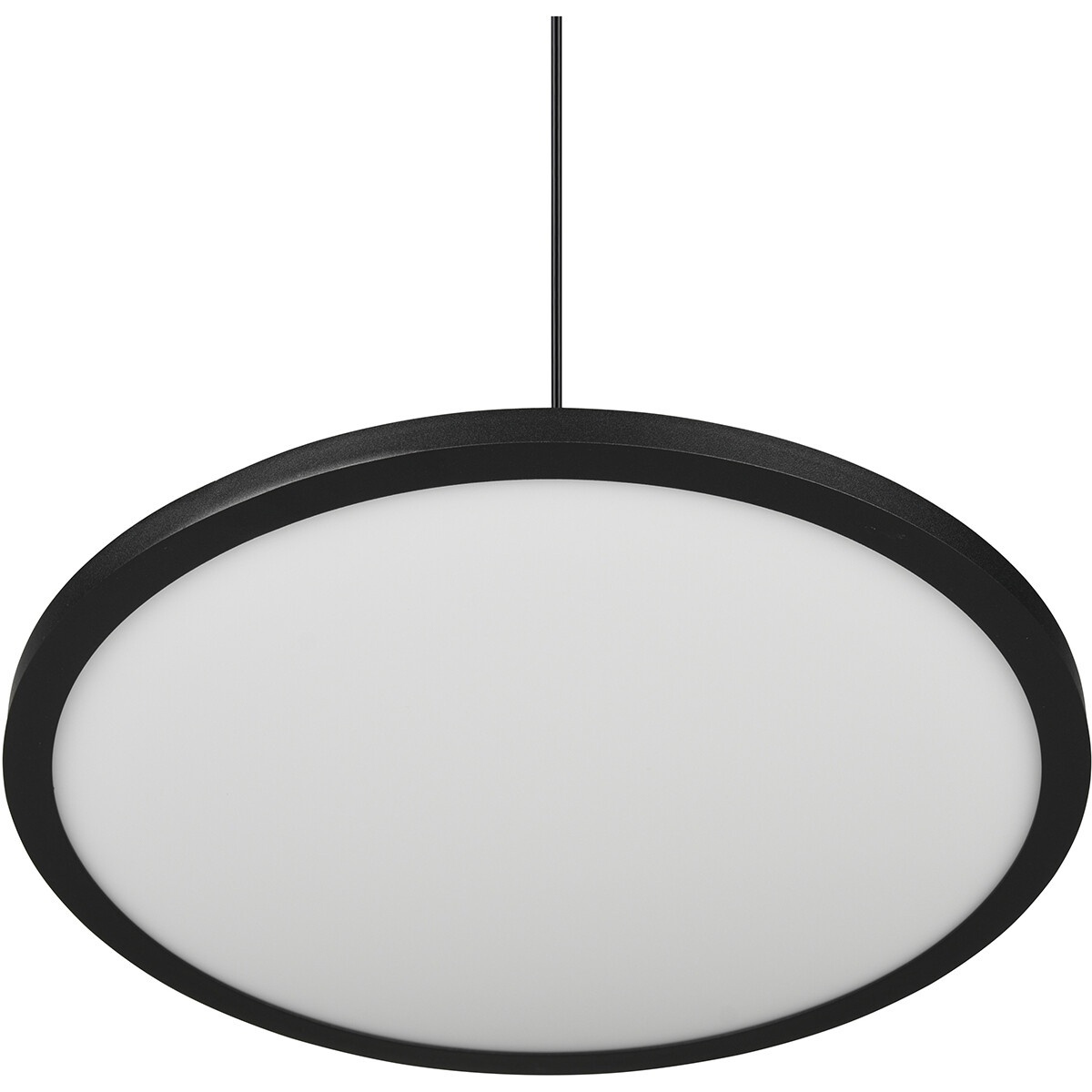 Suspension LED - Luminaire Suspendu - Trion Trula - 29W - Blanc Chaud 3000K - Dimmable - Rond - Mat Noir - Aluminium