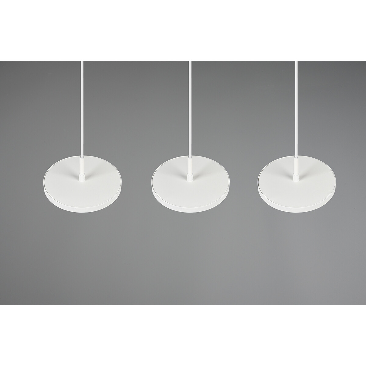 Suspension LED - Luminaire Suspendu - Trion Trula - 30W - 3-lumières - Blanc Neutre 4000K - Dimmable - Rectangle - Mat Blanc - Aluminium