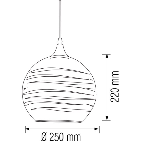 Suspension LED 3D - Structure - Rond - Verre Chrome - E27