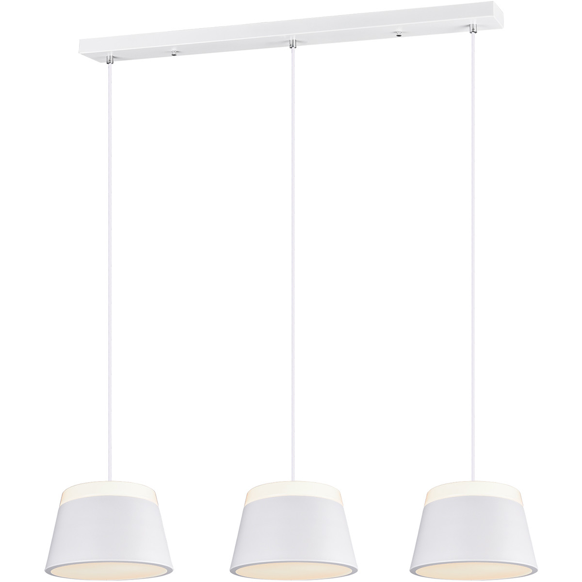 Suspension LED - Trion Barnaness - Douille E14 - 6-lumières - Rond - Mat Blanc - Aluminium