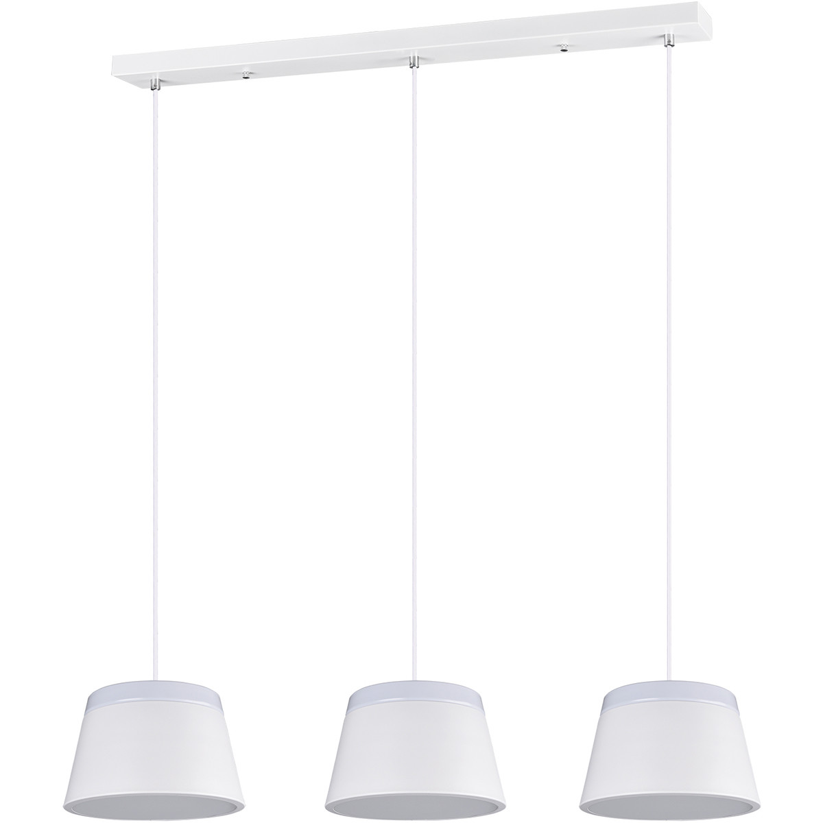 Suspension LED - Trion Barnaness - Douille E14 - 6-lumières - Rond - Mat Blanc - Aluminium