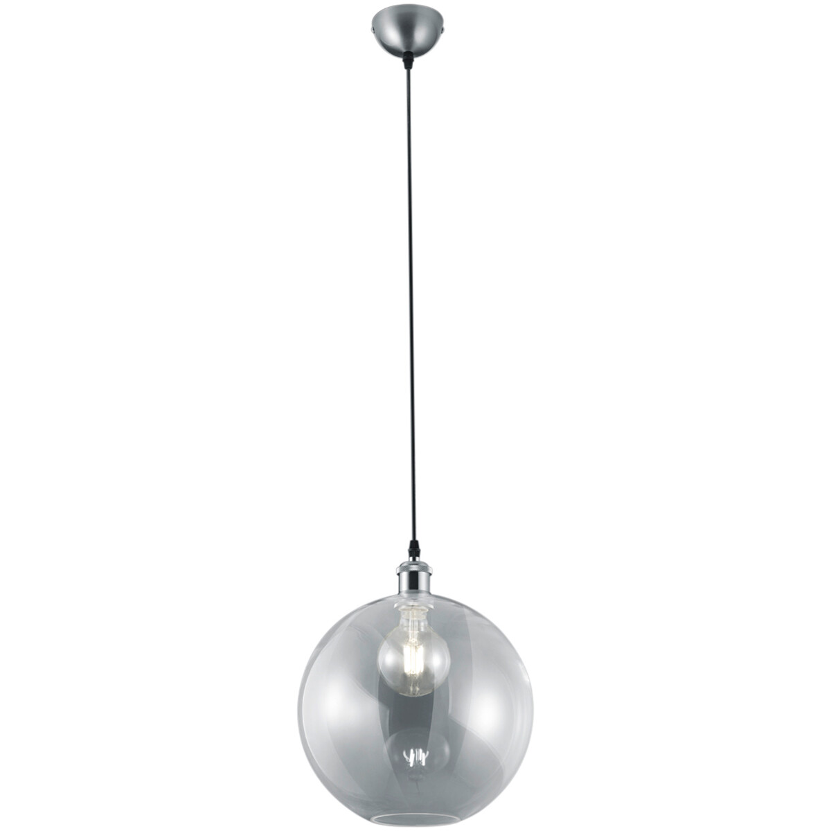 Suspension LED - Trion Dini - Douille E27 - Rond - Mat Nickel - Aluminium