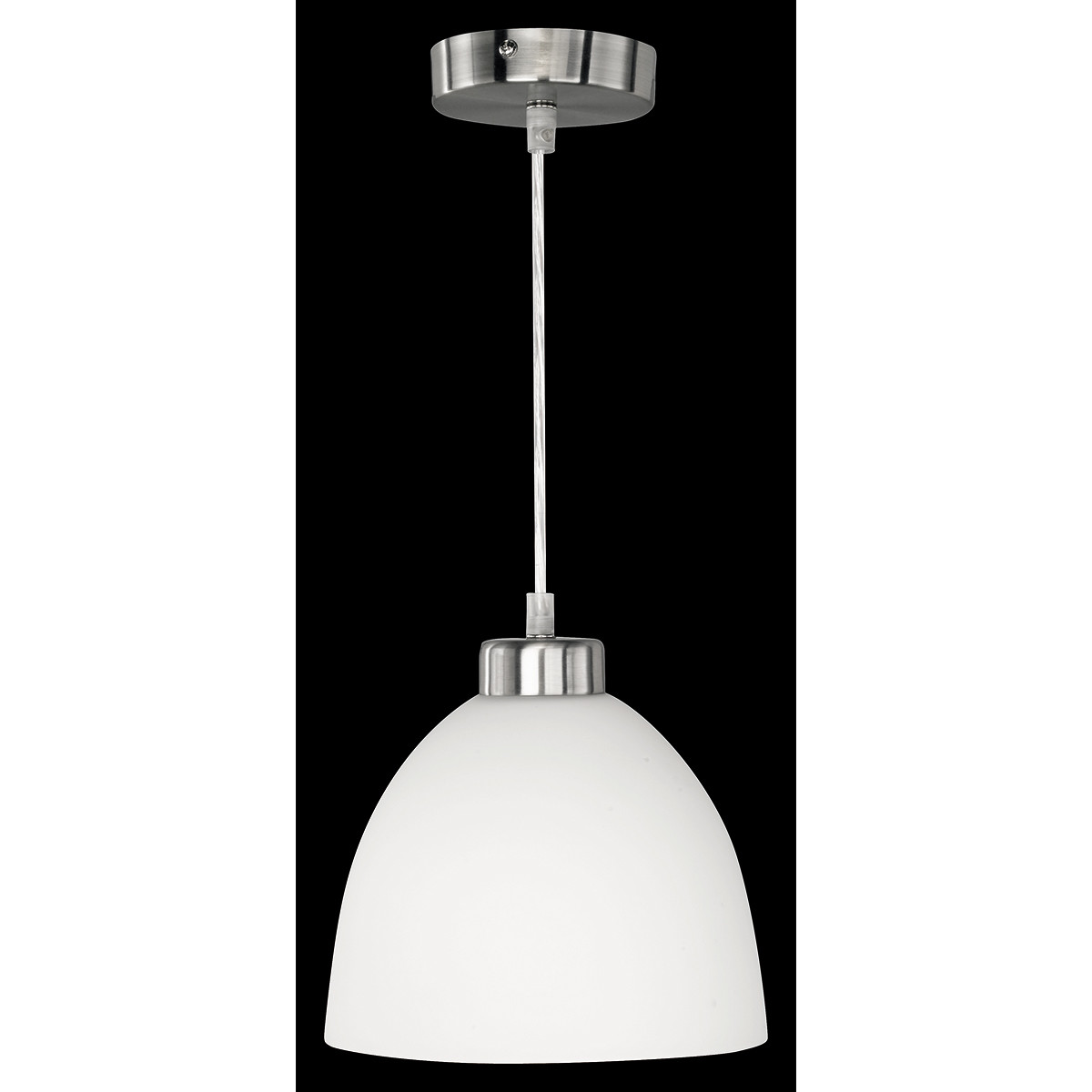 Suspension LED - Trion Dolina - Douille E27 - 1-lumière - Rond - Mat Chrome - Aluminium