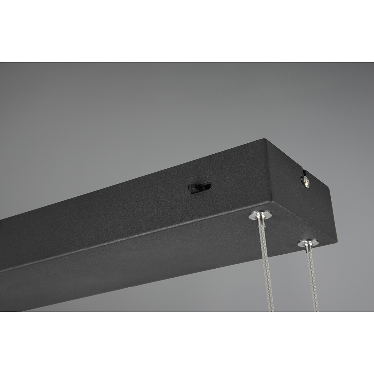 Suspension LED - Trion Ediyon - 35W - Couleur de lumière ajustable - Dimmable - Rectangle - Mat Noir - Aluminium