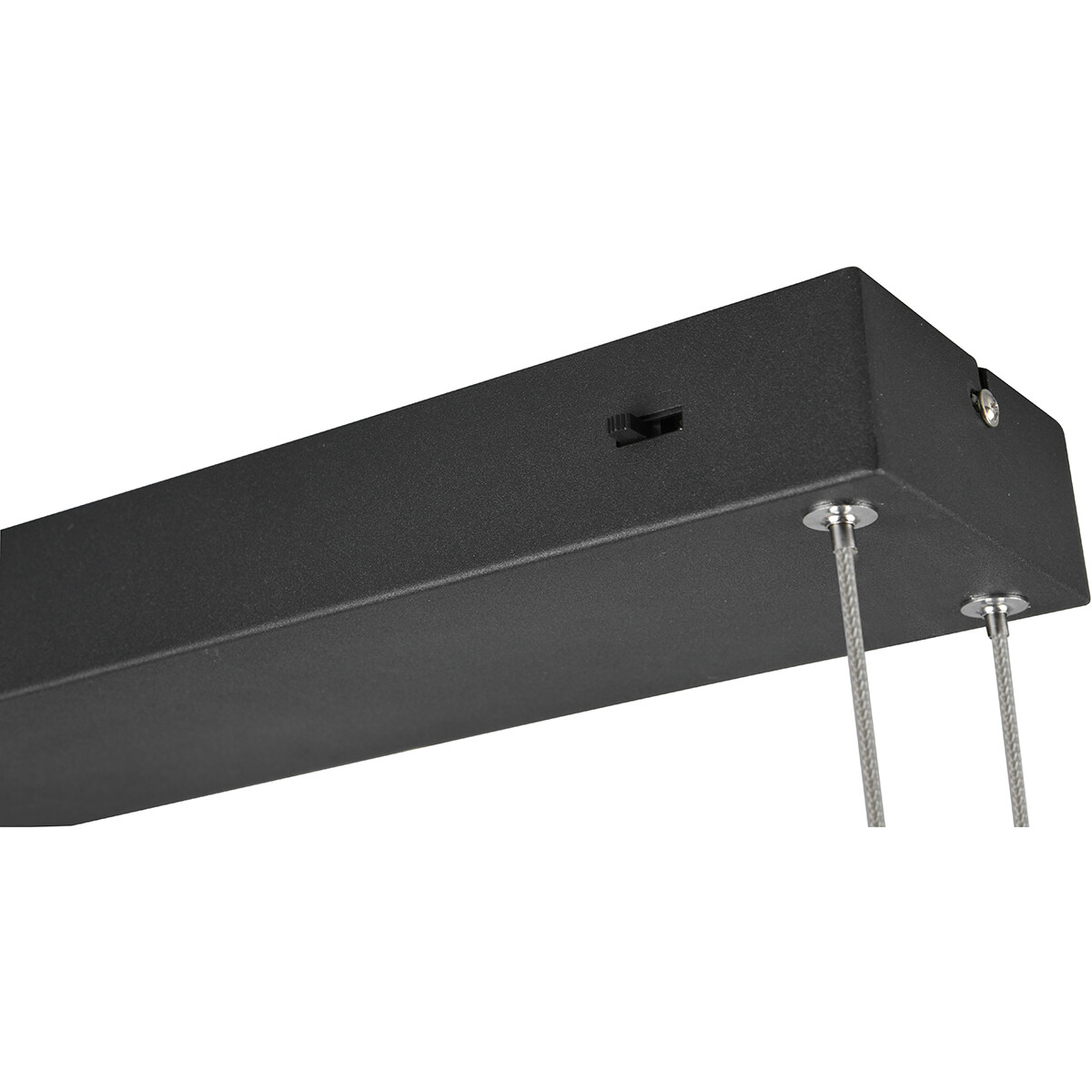 Suspension LED - Trion Ediyon - 35W - Couleur de lumière ajustable - Dimmable - Rectangle - Mat Noir - Aluminium