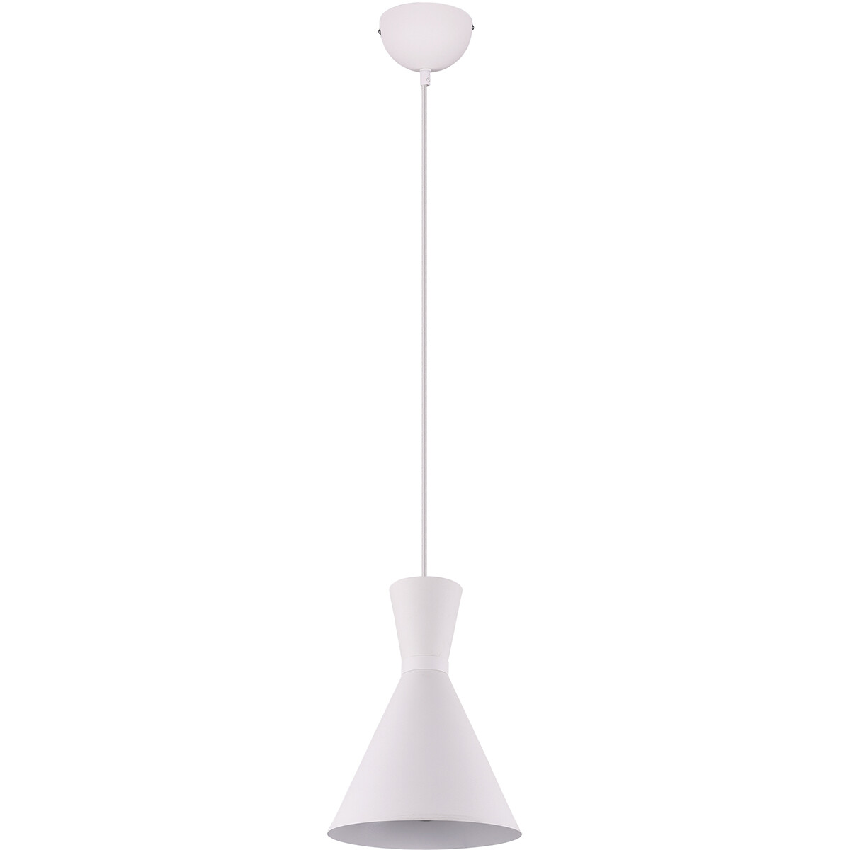 Suspension LED - Trion Ewomi - Douille E27 - 1-lumière - Rond - Mat Blanc - Aluminium - Ø20cm