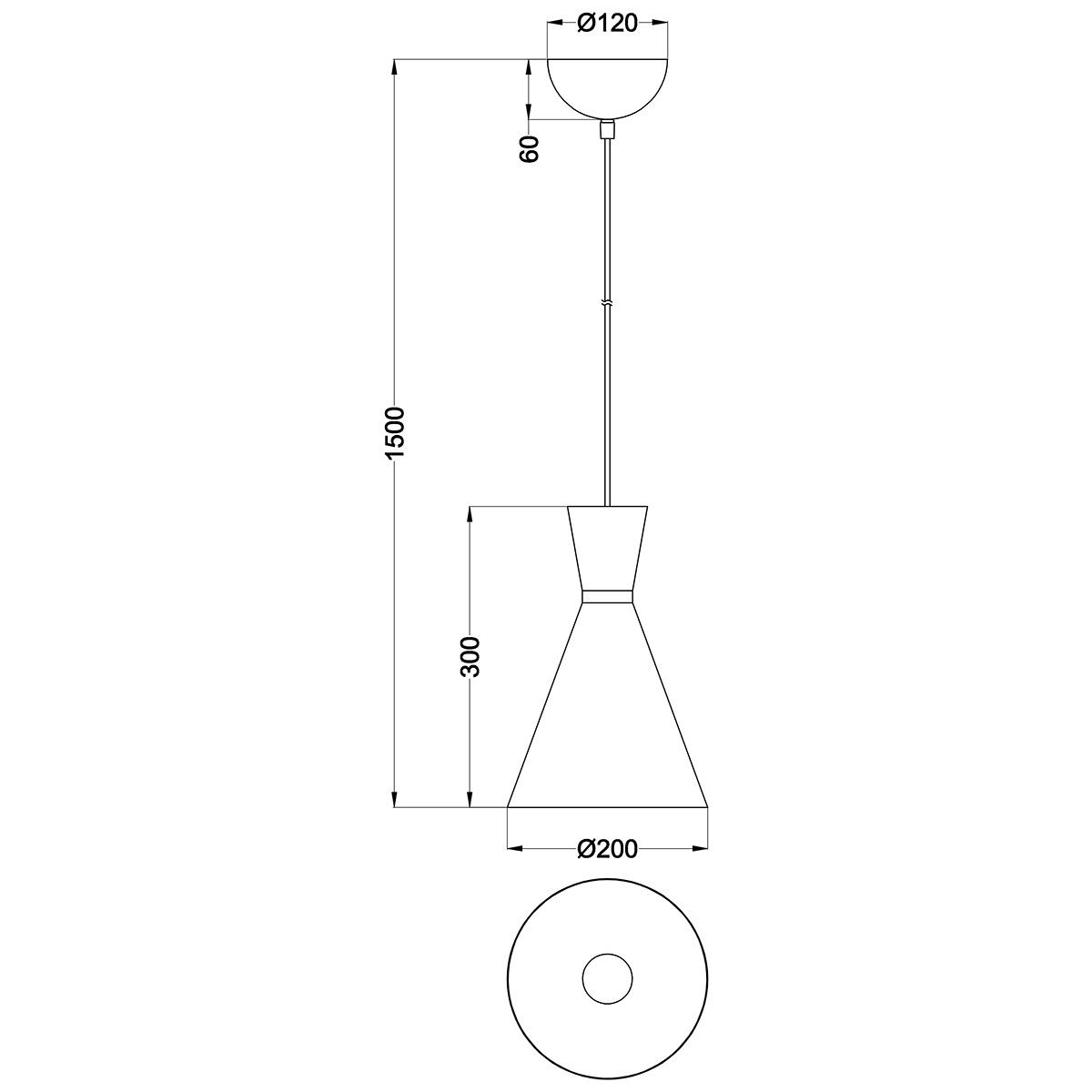 Suspension LED - Trion Ewomi - Douille E27 - 1-lumière - Rond - Mat Blanc - Aluminium - Ø20cm