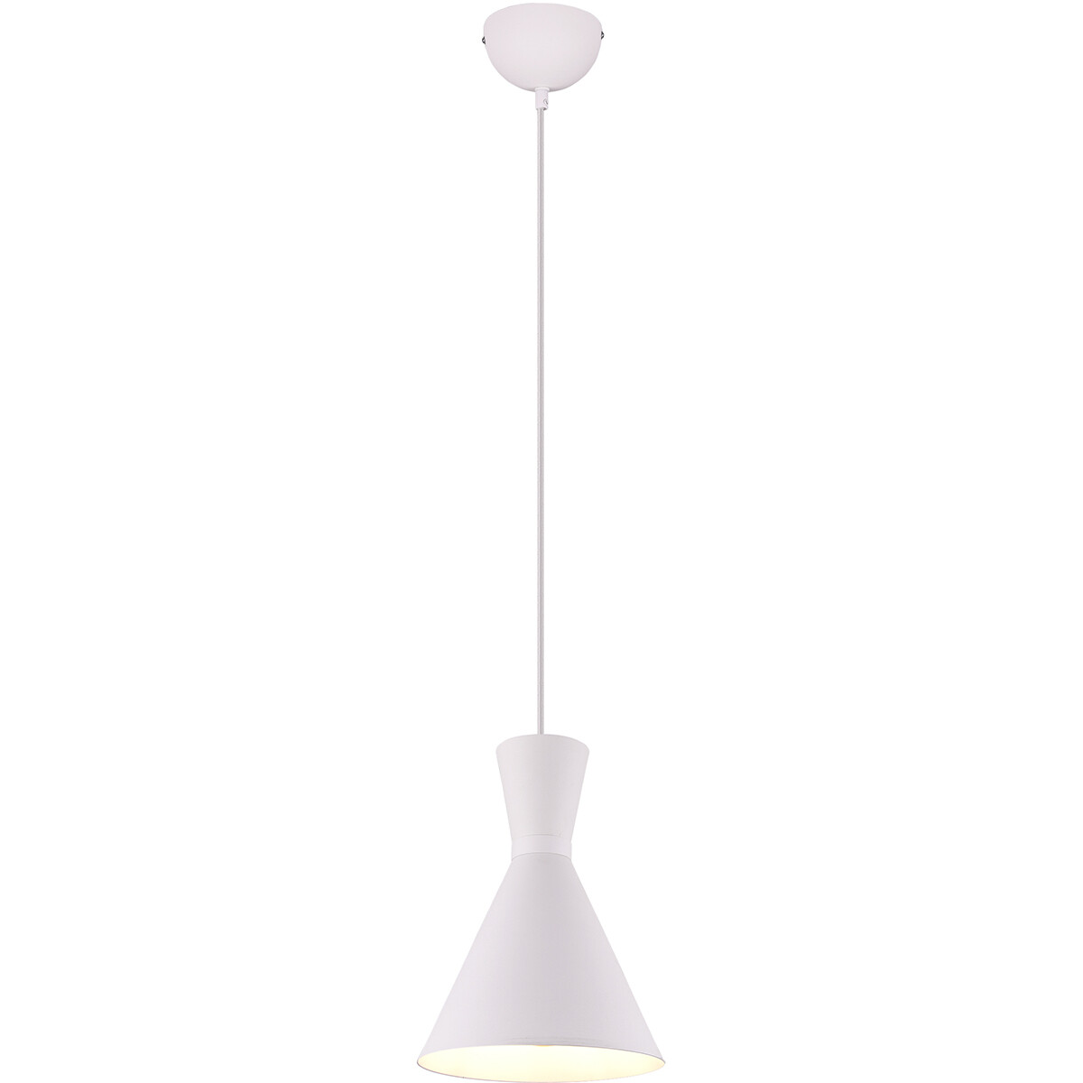 Suspension LED - Trion Ewomi - Douille E27 - 1-lumière - Rond - Mat Blanc - Aluminium - Ø20cm