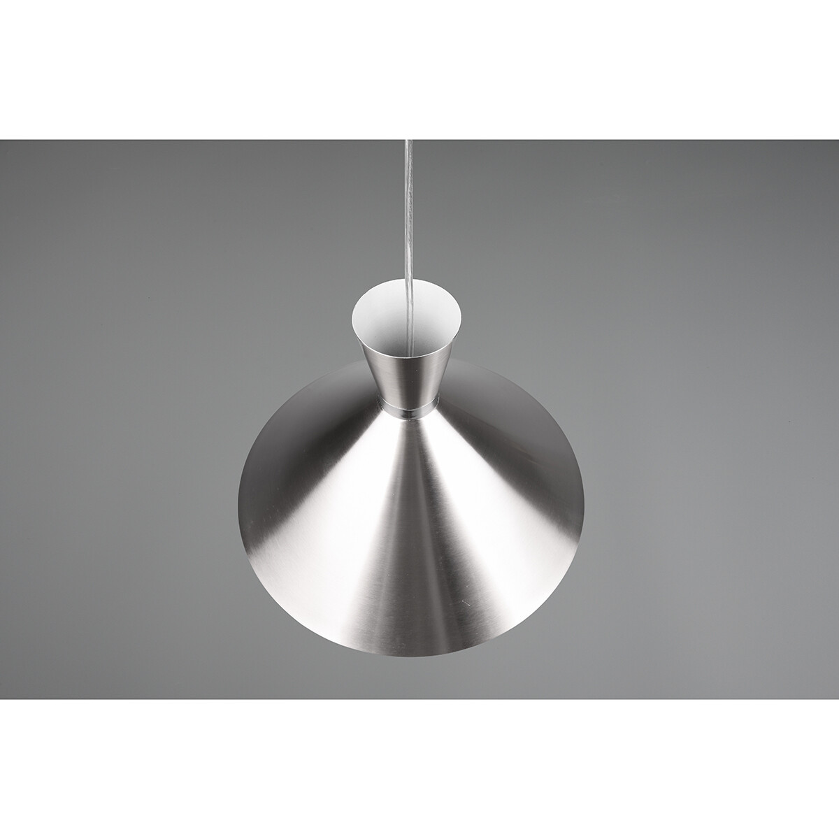 Suspension LED - Trion Ewomi - Douille E27 - 1-lumière - Rond - Mat Nickel - Aluminium - Ø35cm