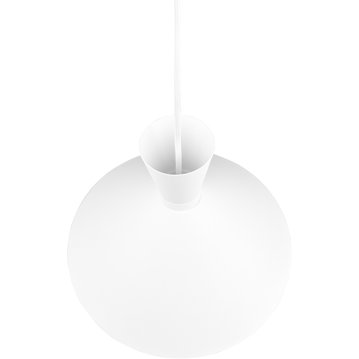 Suspension LED - Trion Ewomi - Douille E27 - 1-lumière - Rond - Mat Blanc - Aluminium - Ø35cm