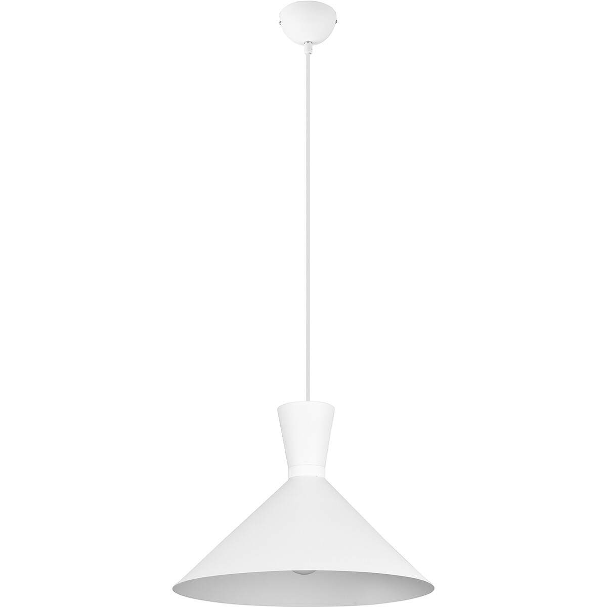 Suspension LED - Trion Ewomi - Douille E27 - 1-lumière - Rond - Mat Blanc - Aluminium - Ø35cm