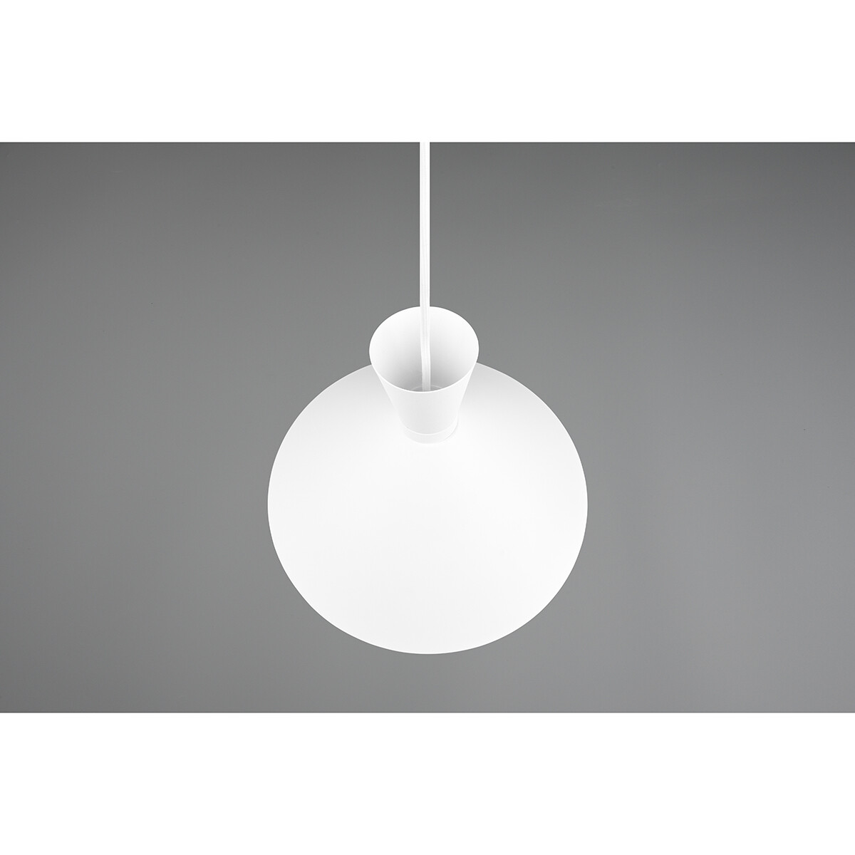 Suspension LED - Trion Ewomi - Douille E27 - 1-lumière - Rond - Mat Blanc - Aluminium - Ø35cm