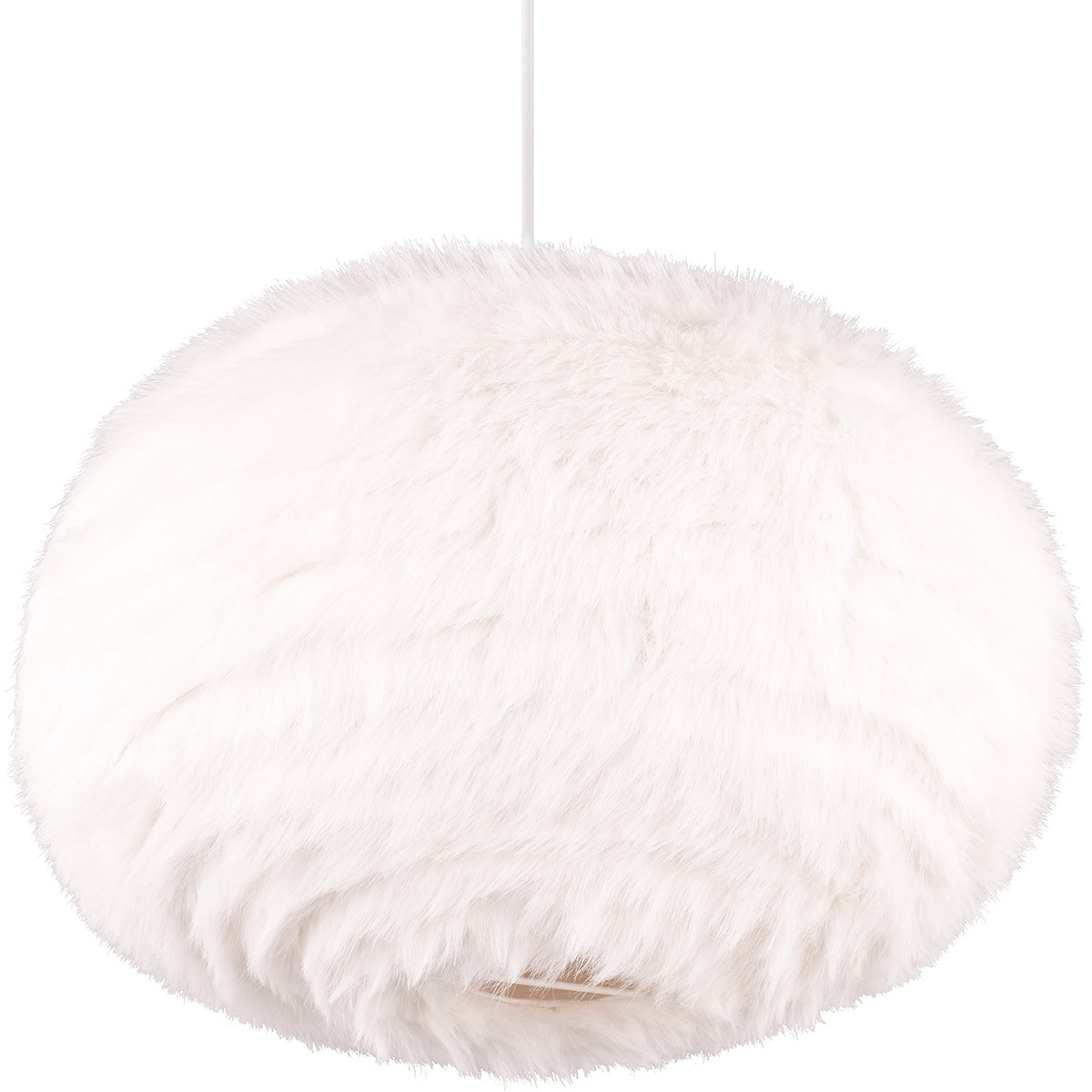 LED Suspension - Trion Fluffy XL - Douille E27 - 1-lumière - Rond - Taupe - Peluche Synthétique