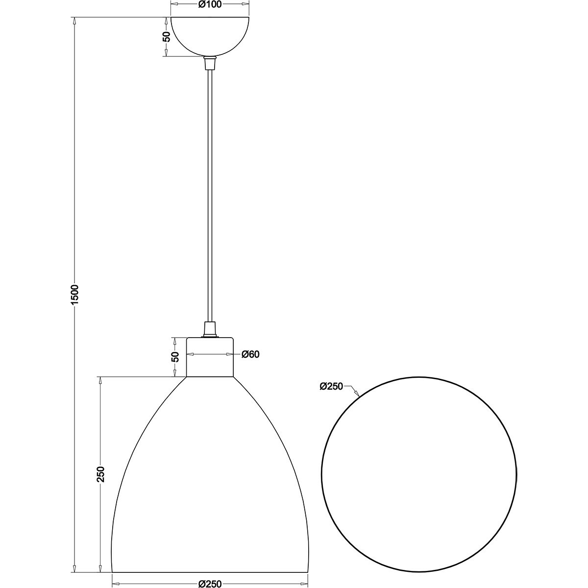 Suspension LED - Trion Jaguar - Douille E27 - Rond - Mat Nickel - Aluminium - Jusqu'à 40W