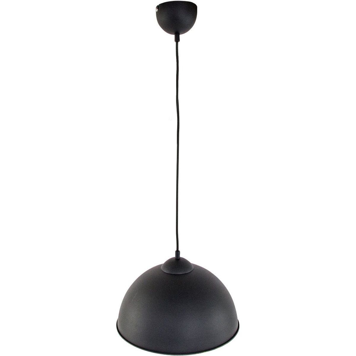 Suspension LED - Trion Jin - Douille E27 - Rond - Mat Noir - Aluminium