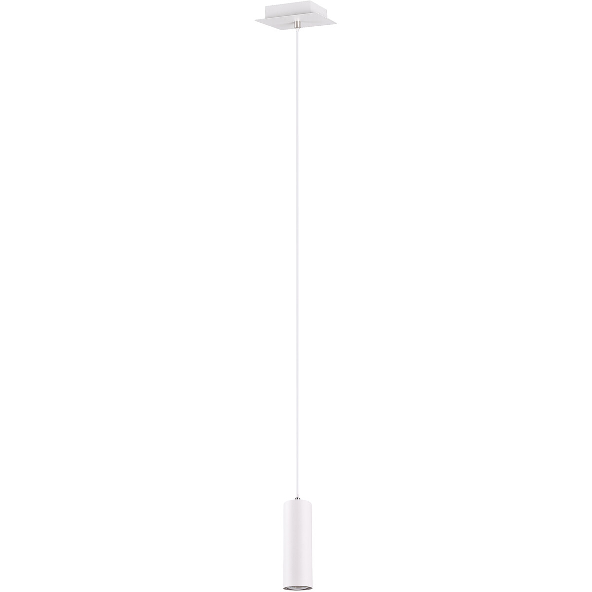 Suspension LED - Trion Mary - Douille GU10 - 1-lumière - Rond - Mat Blanc - Aluminium