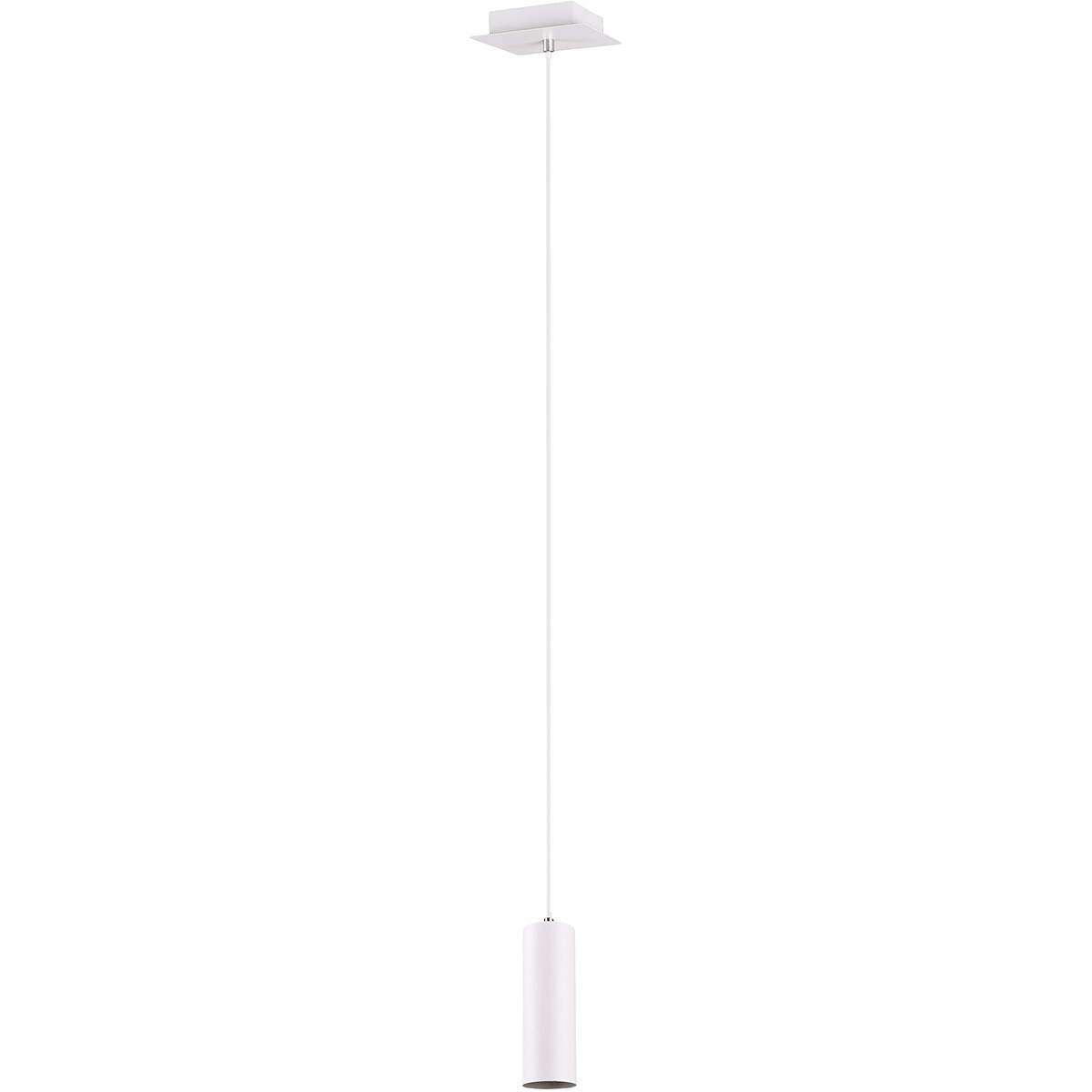 Suspension LED - Trion Mary - Douille GU10 - 1-lumière - Rond - Mat Blanc - Aluminium