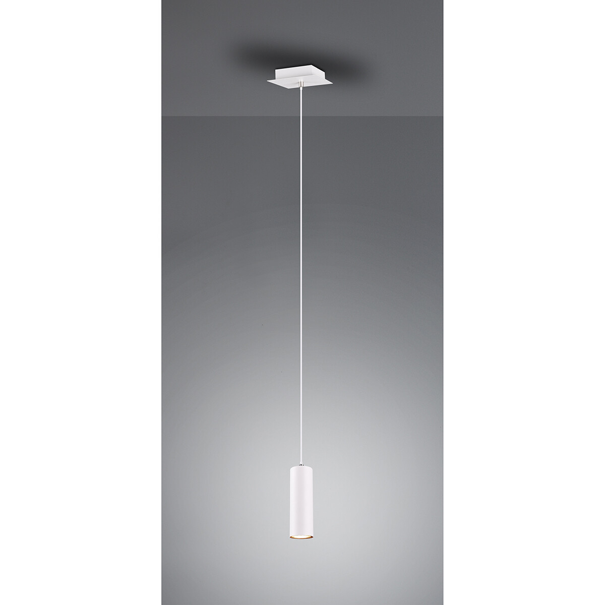 Suspension LED - Trion Mary - Douille GU10 - 1-lumière - Rond - Mat Blanc - Aluminium