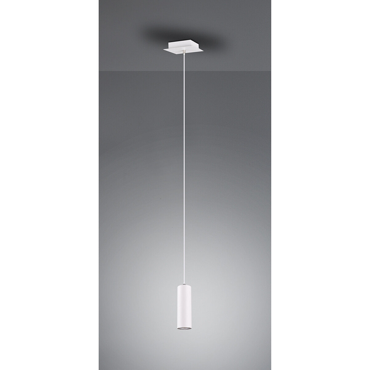 Suspension LED - Trion Mary - Douille GU10 - 1-lumière - Rond - Mat Blanc - Aluminium