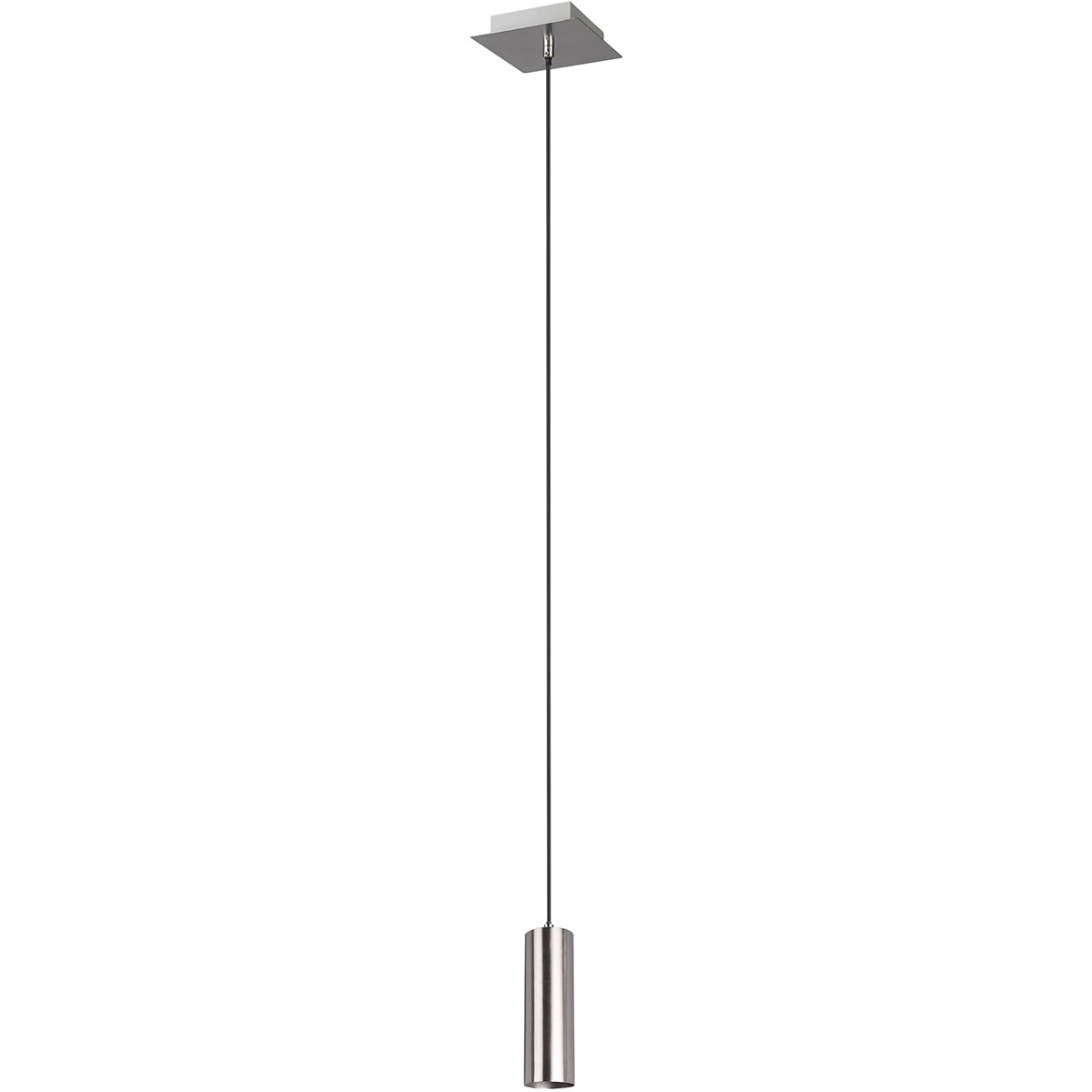 Suspension LED - Trion Mary - Douille GU10 - 1-lumière - Carré - Mat Nickel - Aluminium