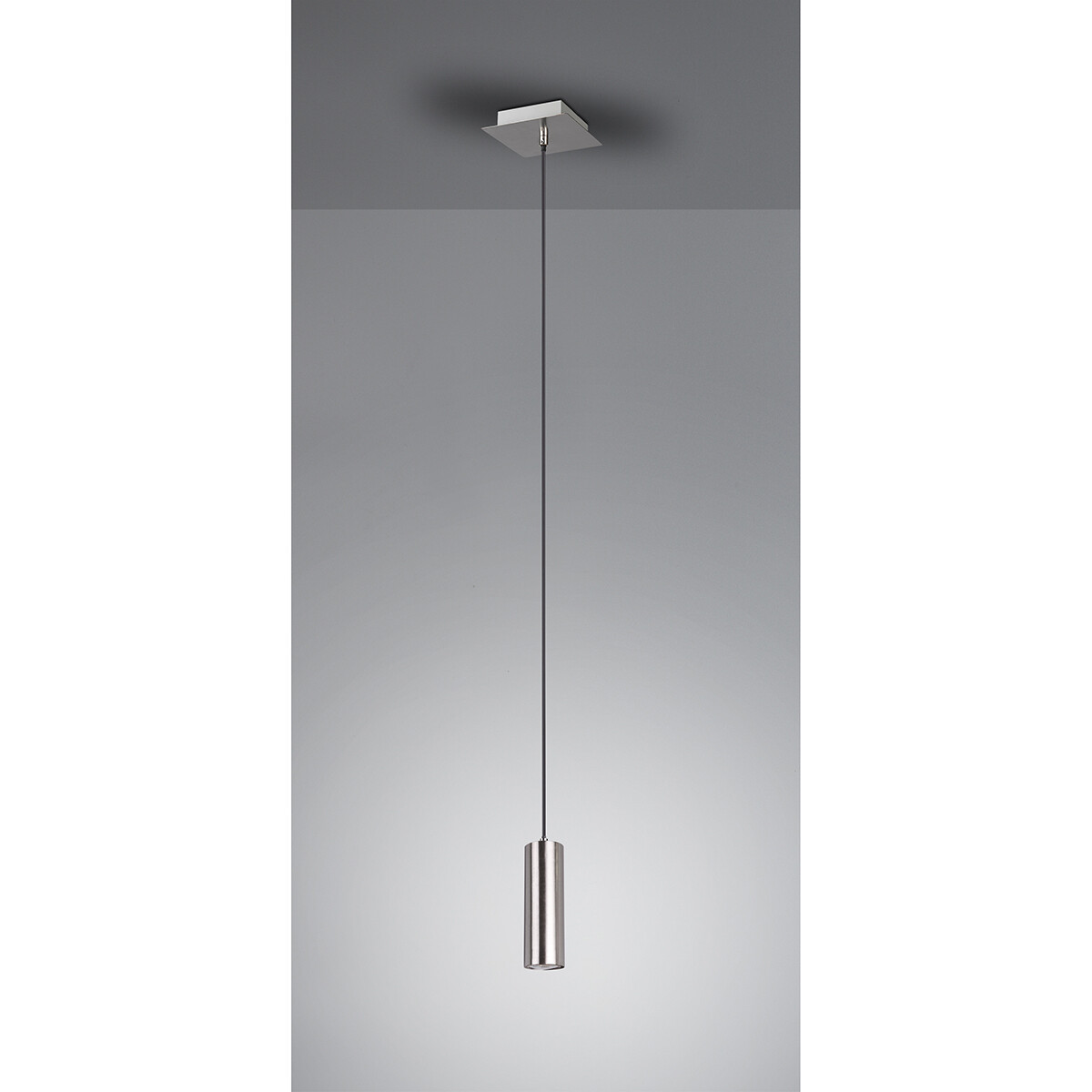 Suspension LED - Trion Mary - Douille GU10 - 1-lumière - Carré - Mat Nickel - Aluminium