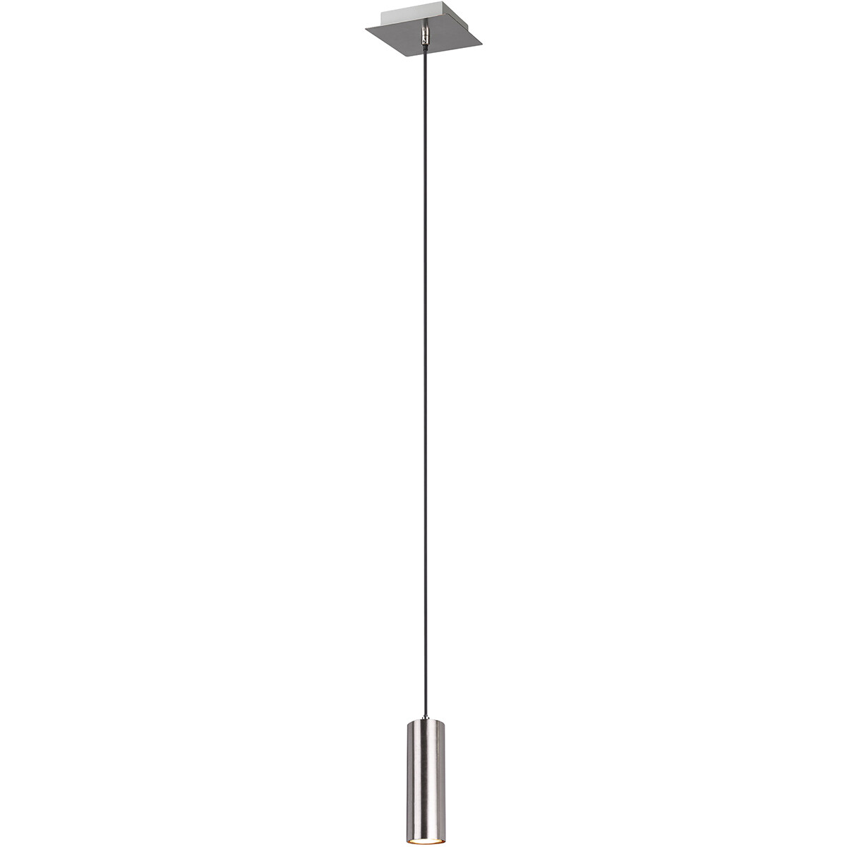 Suspension LED - Trion Mary - Douille GU10 - 1-lumière - Carré - Mat Nickel - Aluminium