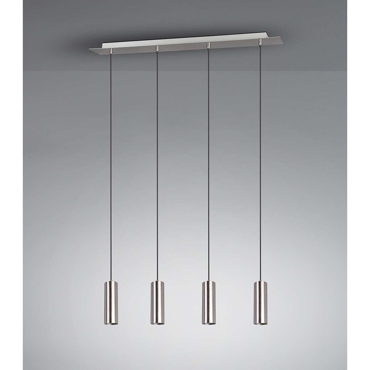 Suspension LED - Trion Mary - Douille GU10 - 4-lumières - Rectangle - Mat Nickel - Aluminium