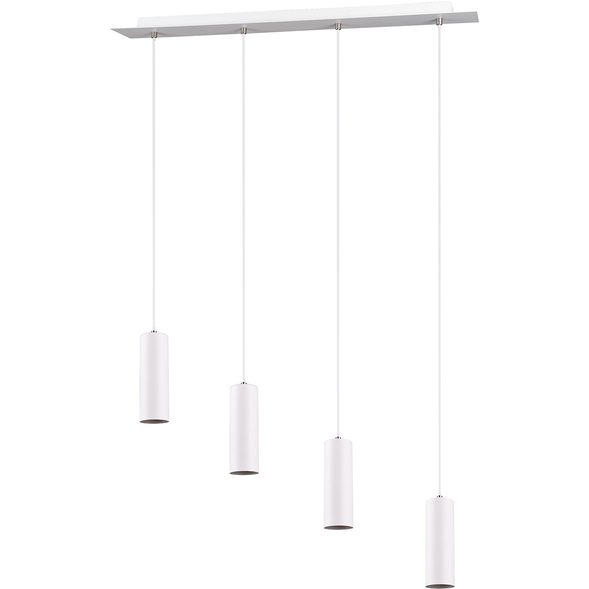 Suspension LED - Trion Mary - Douille GU10 - 4-lumières - Rectangle - Mat Blanc - Aluminium