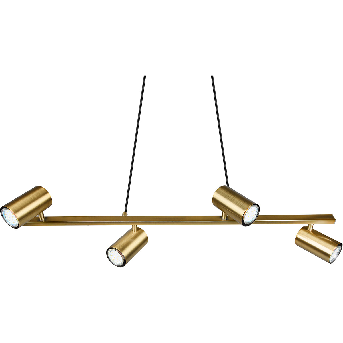 Suspension LED - Trion Milona - Douille GU10 - 4-lumières - Rond - Mat Or - Aluminium