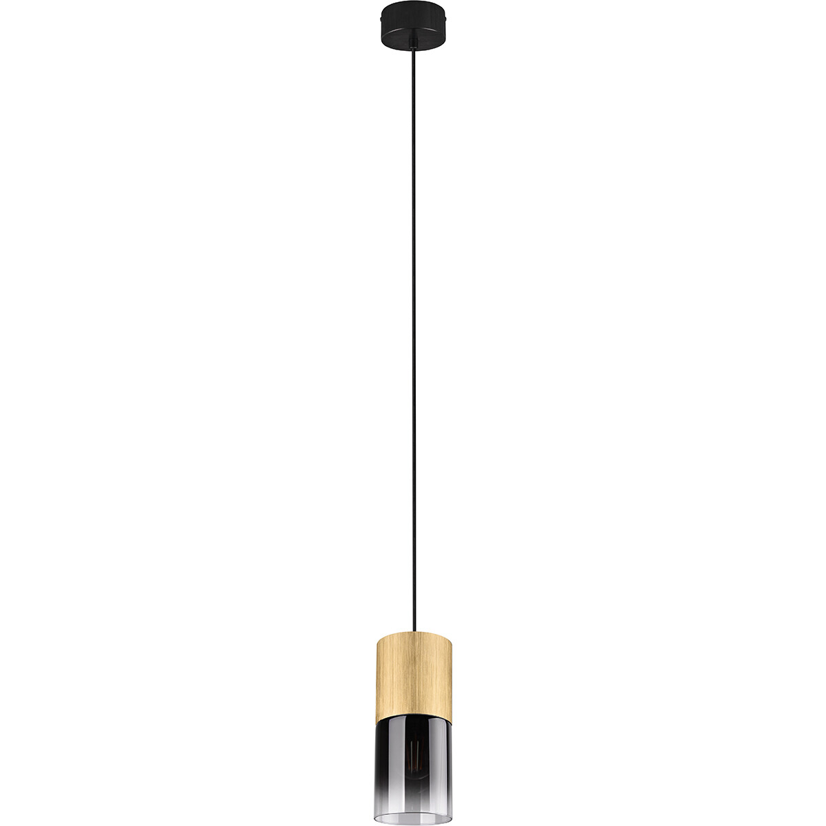 Suspension LED - Trion Roba - Douille E27 - 1-lumière - Rond - Mat Or - Aluminium