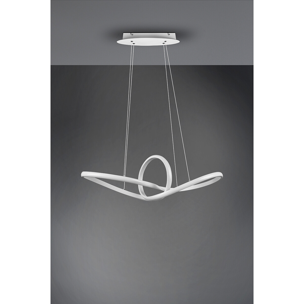 Suspension LED - Trion Sonso - 28W - Blanc Neutre 4000K - Dimmable - Rond - Mat Blanc - Aluminium