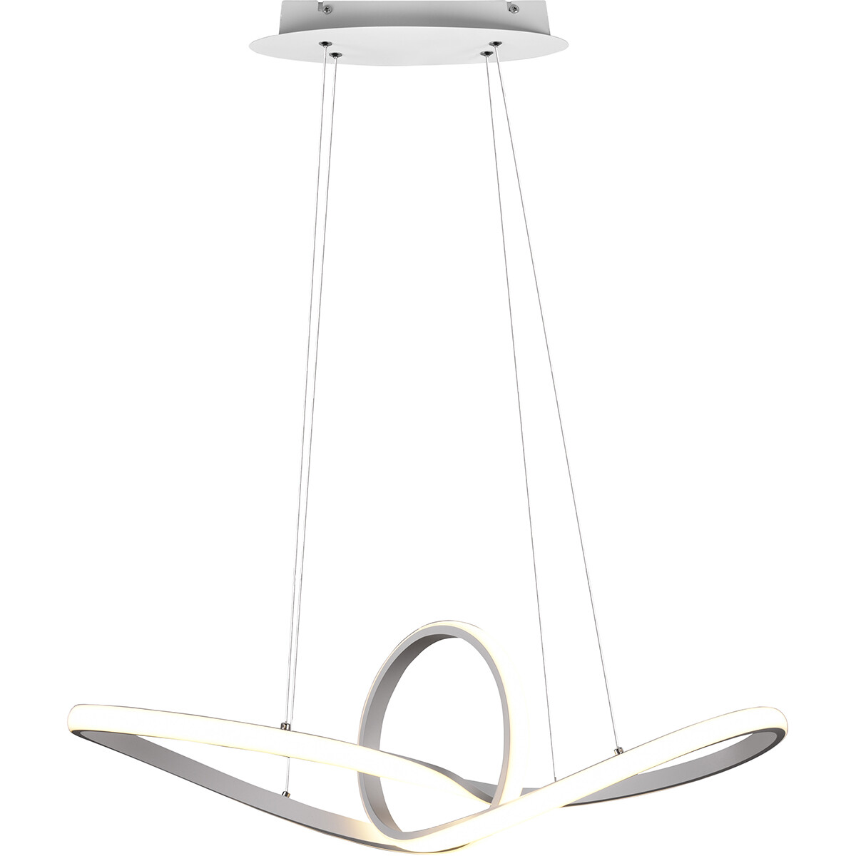 Suspension LED - Trion Sonso - 28W - Blanc Neutre 4000K - Dimmable - Rond - Mat Blanc - Aluminium