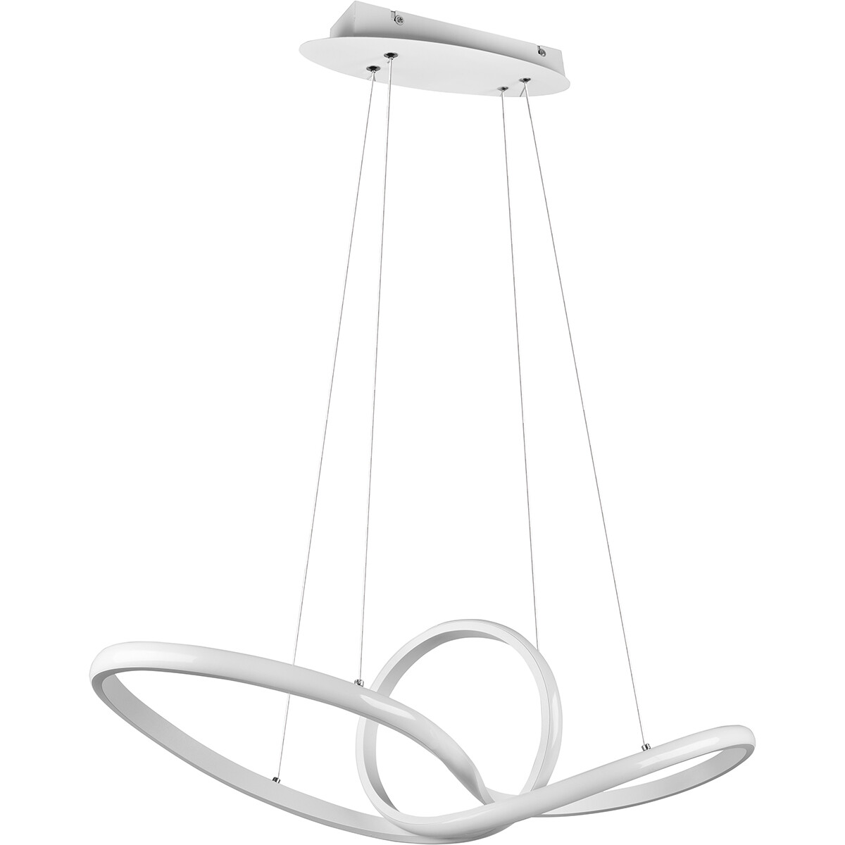 Suspension LED - Trion Sonso - 28W - Blanc Neutre 4000K - Dimmable - Rond - Mat Blanc - Aluminium