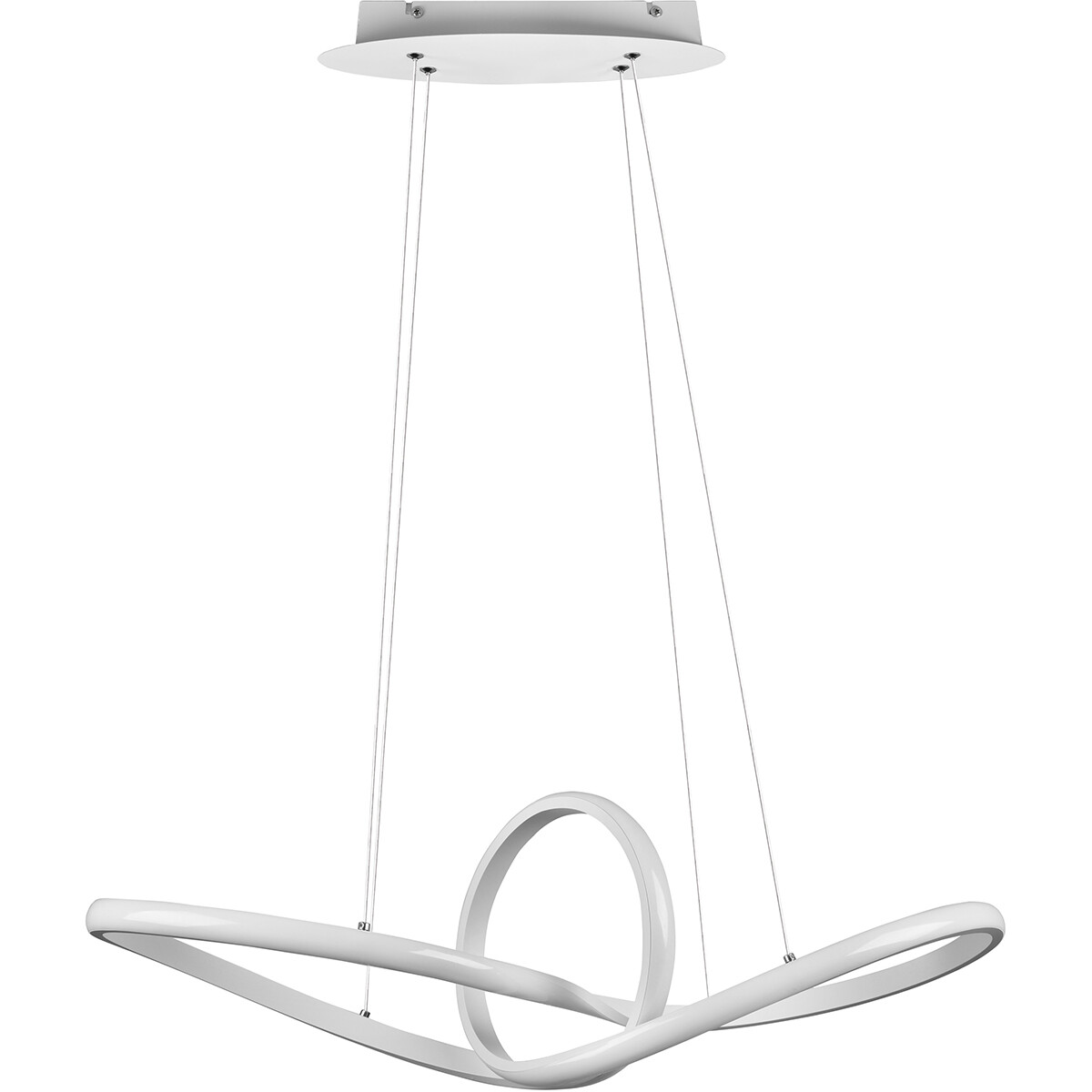 Suspension LED - Trion Sonso - 28W - Blanc Neutre 4000K - Dimmable - Rond - Mat Blanc - Aluminium