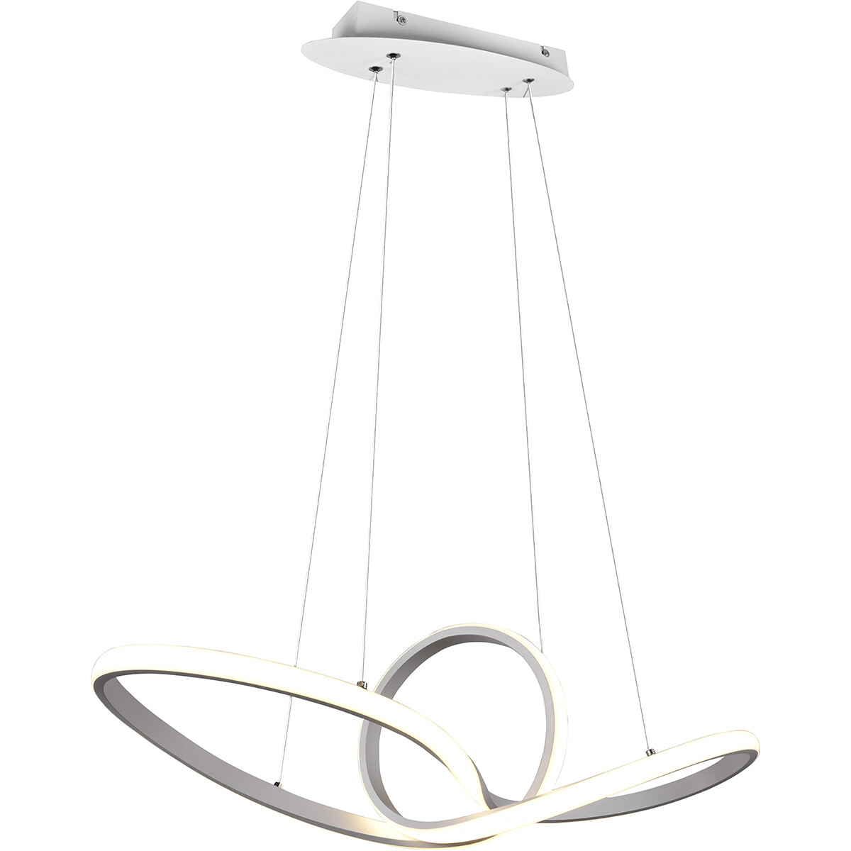 Suspension LED - Trion Sonso - 28W - Blanc Neutre 4000K - Dimmable - Rond - Mat Blanc - Aluminium