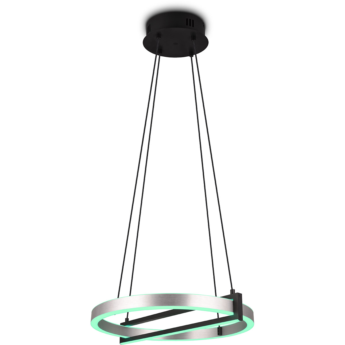 Suspension LED - Trion Tompie - 55W - Couleur ajustable - Dimmable - Ronde - Aluminium Brossé - Métal