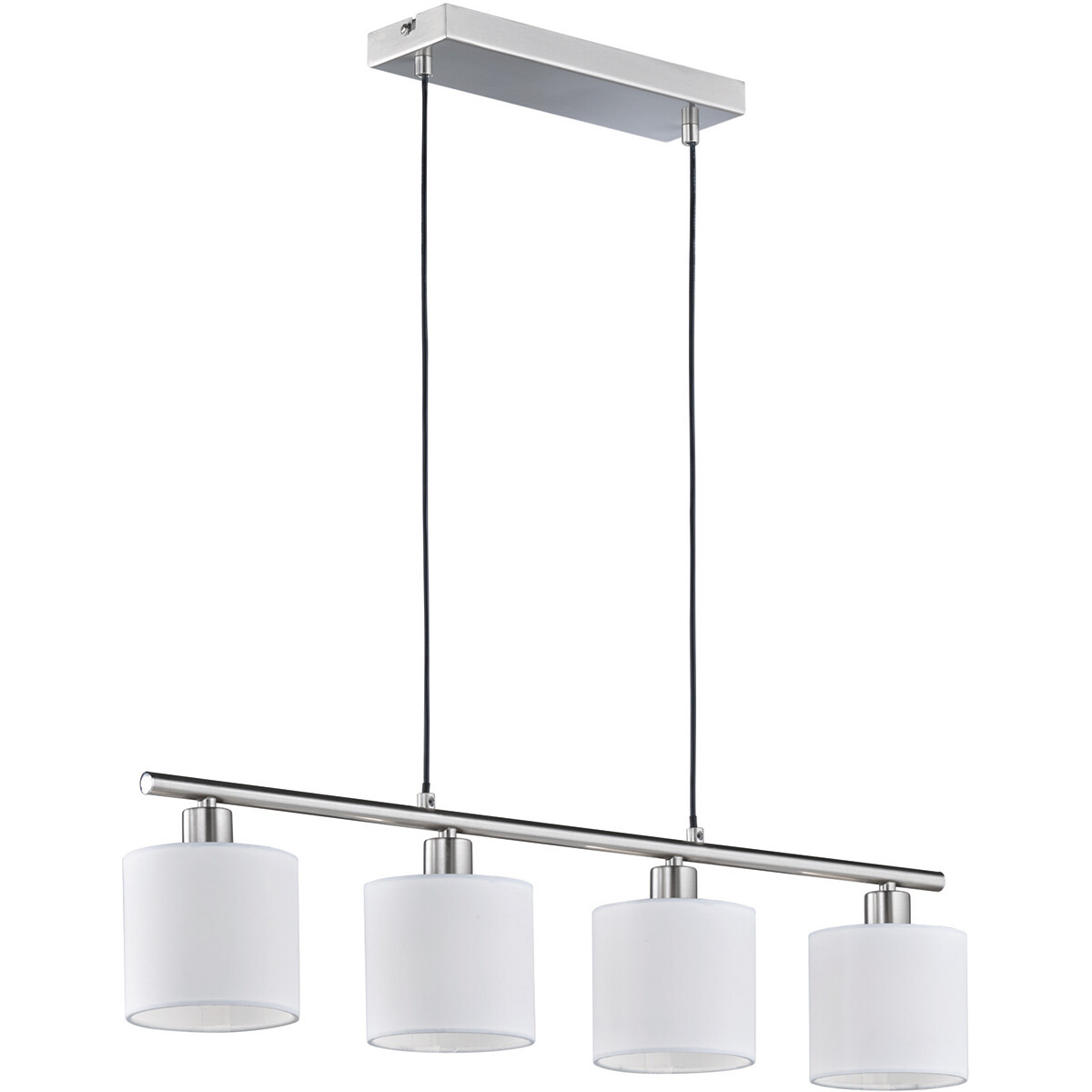 Suspension LED - Trion Torry - Douille E14 - Rectangle - Mat Nickel - Aluminium