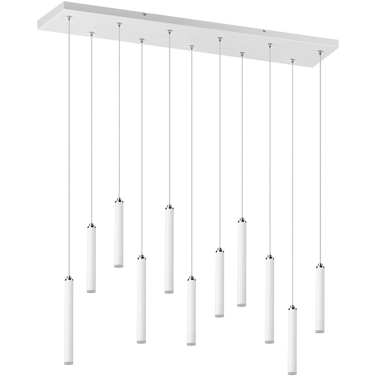 Suspension LED - Trion Tular - 22W - Blanc Chaud 3000K - Dimmable - Rectangle - Mat Blanc - Aluminium