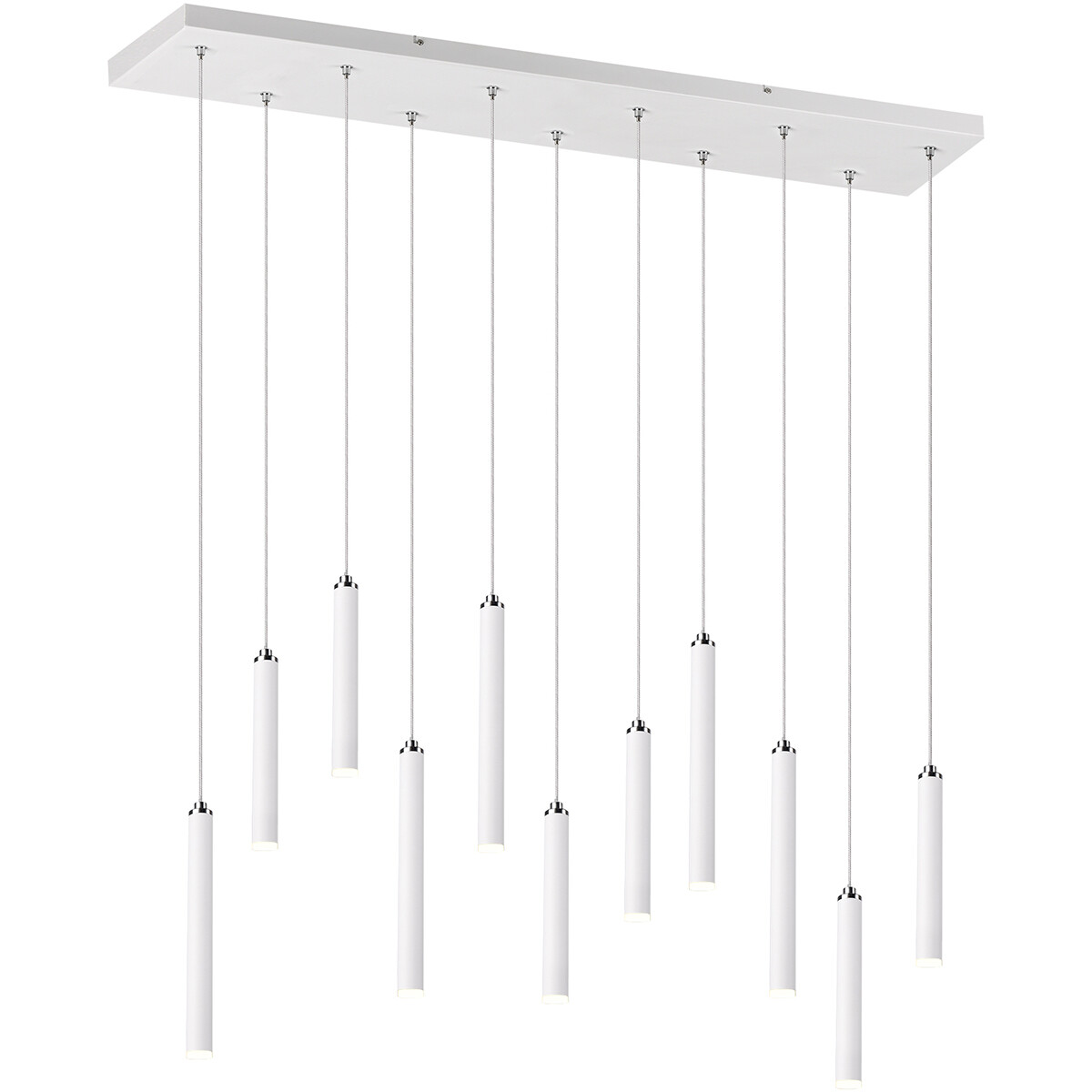 Suspension LED - Trion Tular - 22W - Blanc Chaud 3000K - Dimmable - Rectangle - Mat Blanc - Aluminium