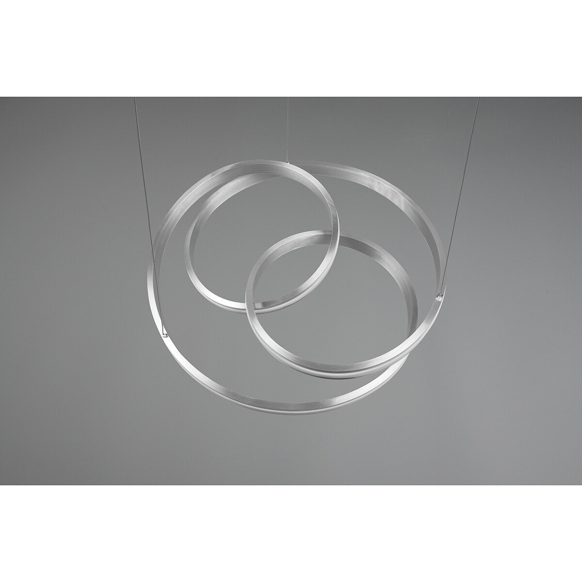 Suspension LED - Trion Yarino - 60W - Couleur de lumière ajustable - Dimmable - Rond - Mat Nickel - Aluminium