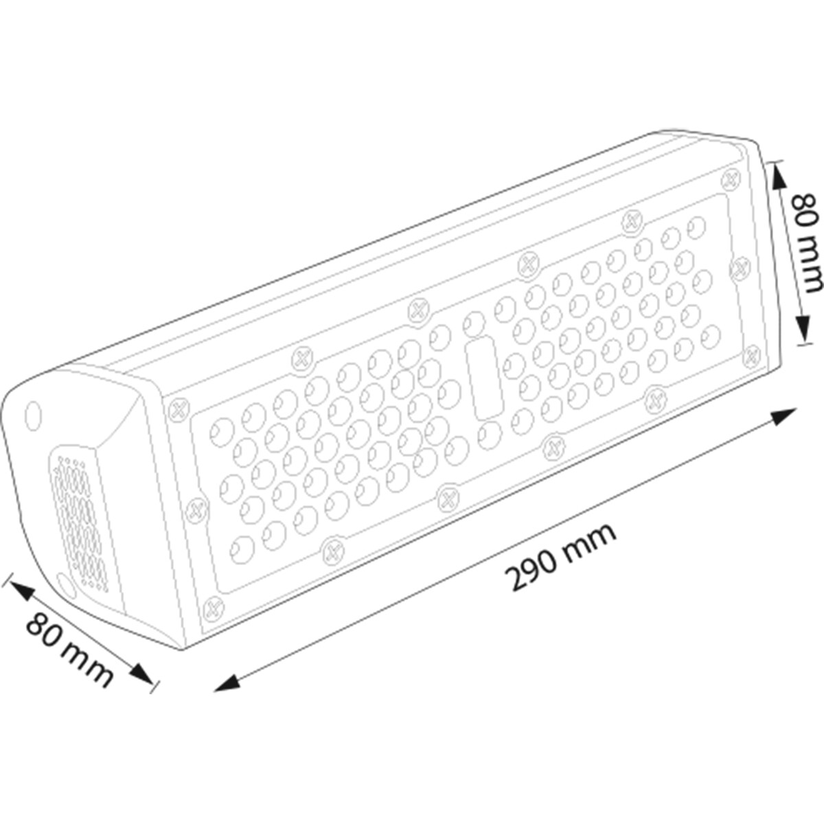 High Bay LED - Zarigmo - 50W - Rectangle - Éclairage d'Entrepôt - Étanche IP65 - Blanc Froid 6400K - Aluminium