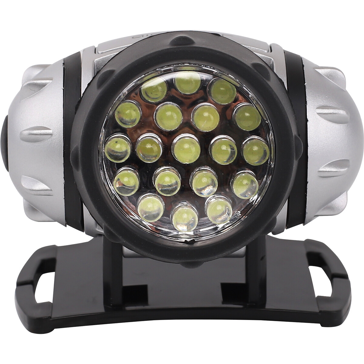 Lampe frontale LED - Aigi Slico - Étanche - 40 Mètres - Inclinable - 19 LED's - 1.1W - Argent | Remplace 9W